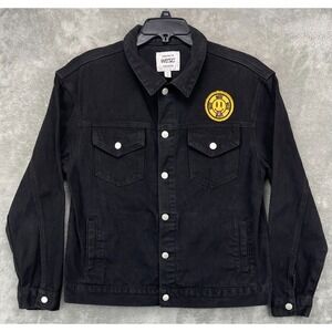 Conspiracy by WeSC Trucker‎ Jacket Mens S Womens M Black Hardcore Happiness